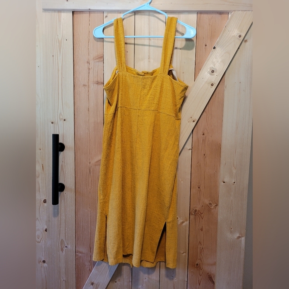 Madewell Texture & Thread Button Tank Yellow Dress - Picture 6 of 6